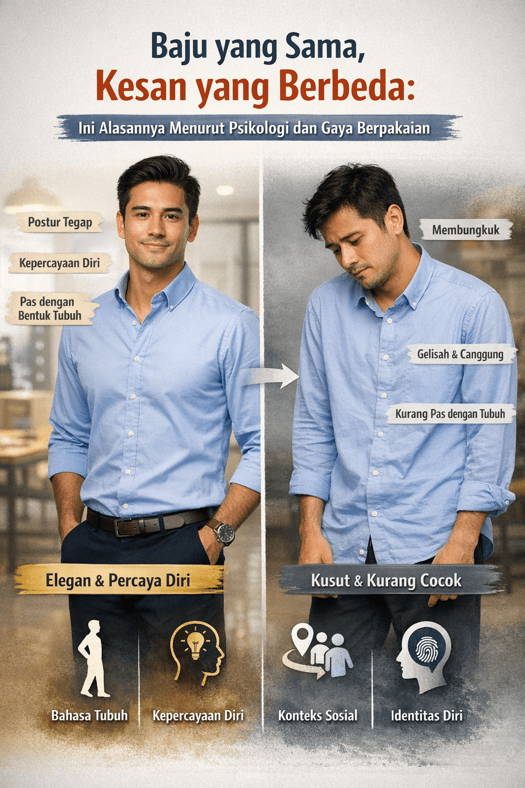 5 Baju yang Sama, Kesan yang Berbeda Ini Alasannya Menurut Psikologi dan Gaya Berpakaian