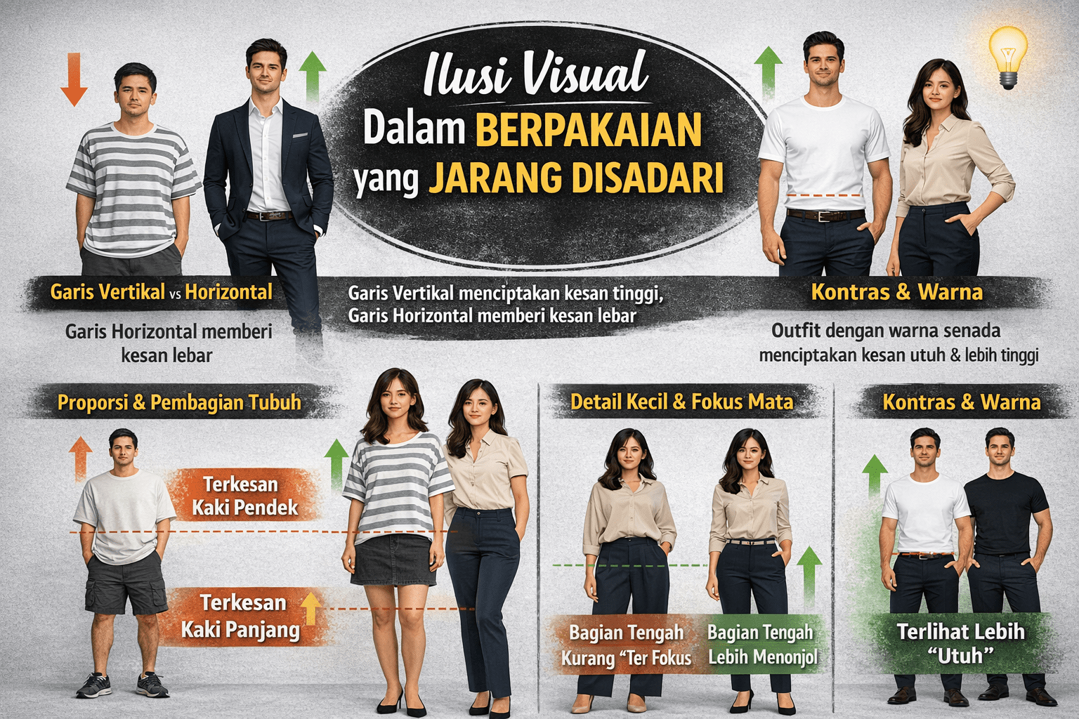 8 Ilusi Visual dalam Berpakaian yang Jarang Disadari