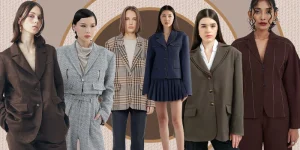 Oversized Blazer dengan Struktur Bahu Tegas