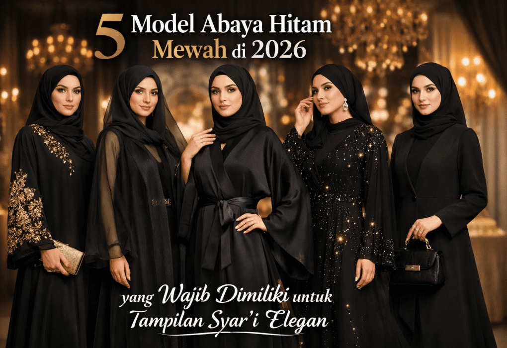 5 Model Abaya Hitam Mewah di 2026 yang Wajib Dimiliki untuk Tampilan Syar'i Elegan