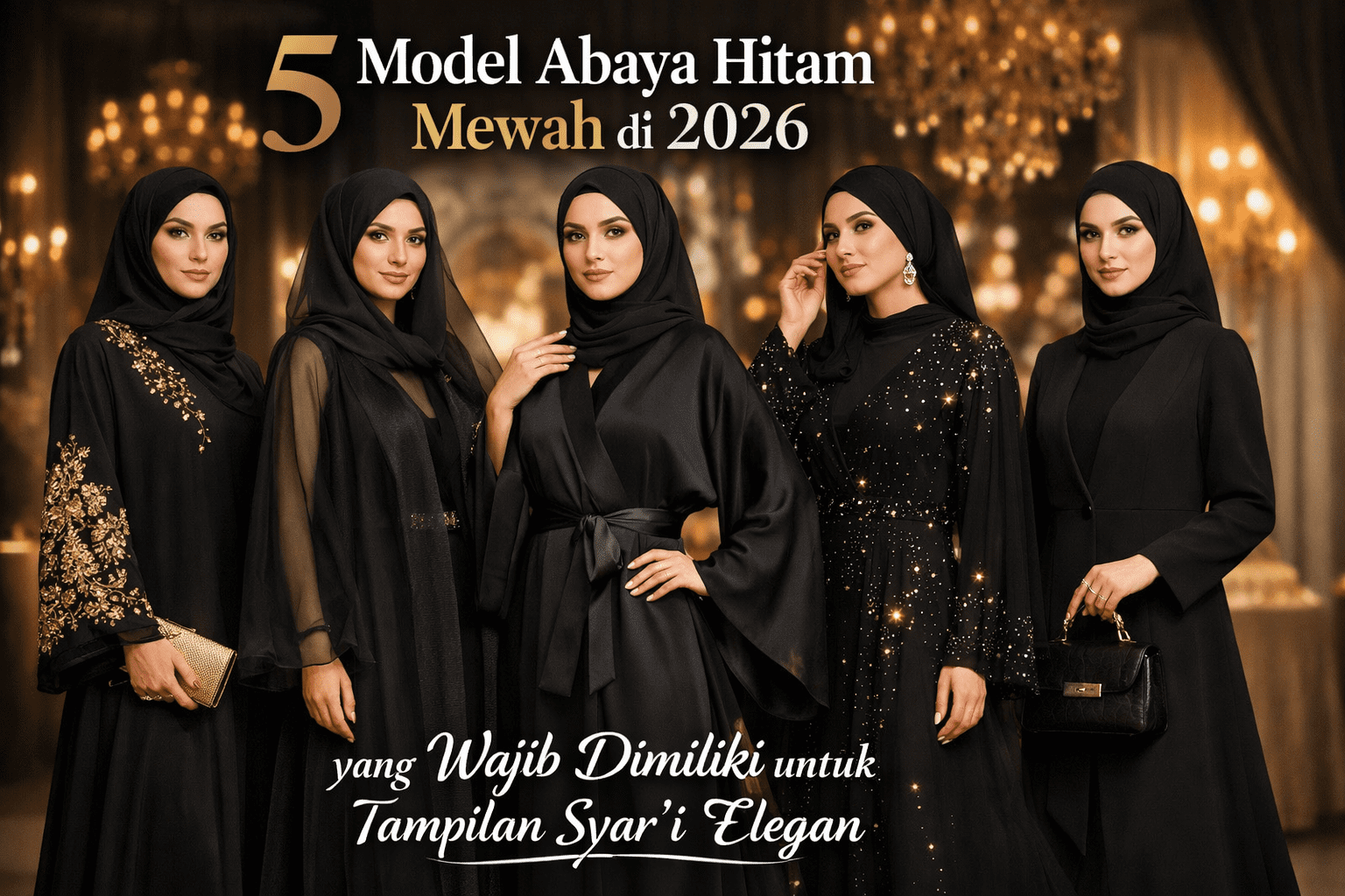 5 Model Abaya Hitam Mewah di 2026 yang Wajib Dimiliki untuk Tampilan Syar'i Elegan