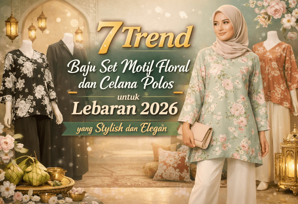 7 Trend Baju Set Motif Floral dan Celana Polos untuk Lebaran 2026 yang Stylish dan Elegan