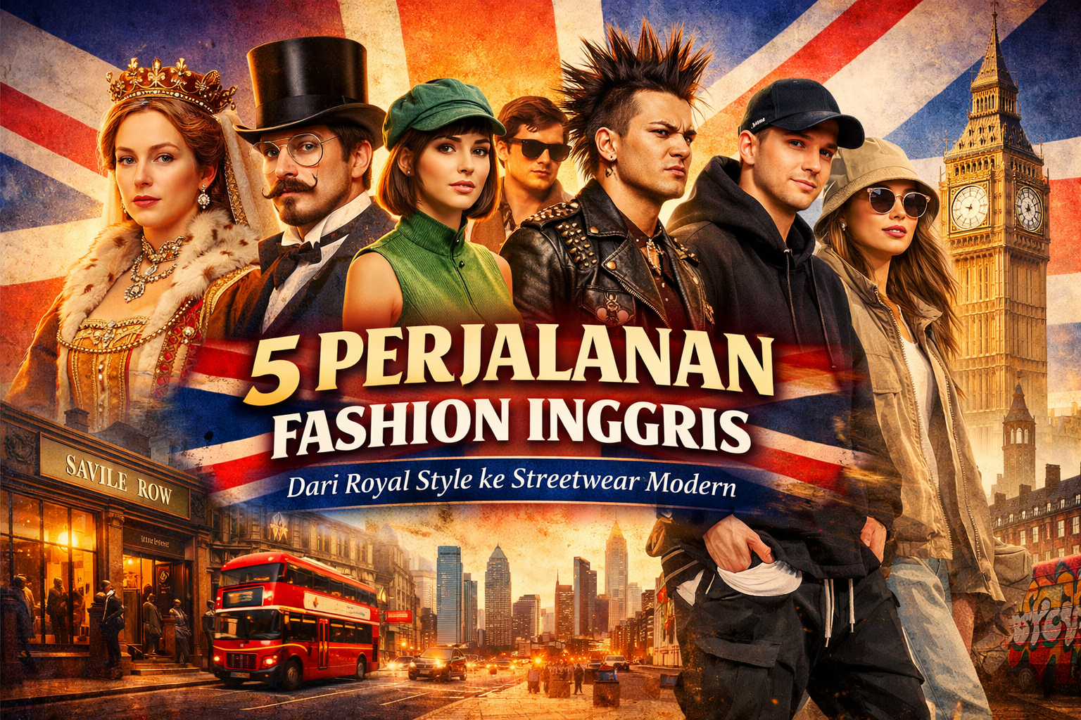 5 Perjalanan Fashion Inggris: Dari Royal Style ke Streetwear Modern