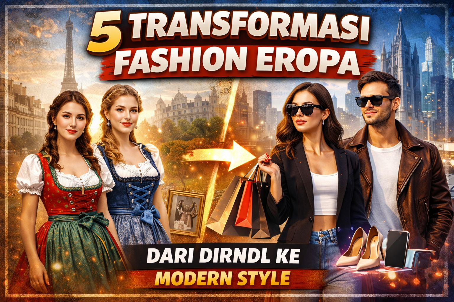 5 Transformasi Fashion Eropa: Dari Dirndl ke Modern Style